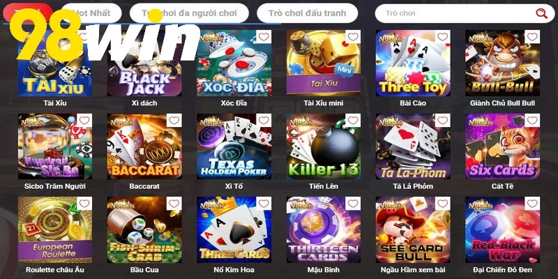 Tổng quan casino 98WIN với trải nghiệm ấn tượng